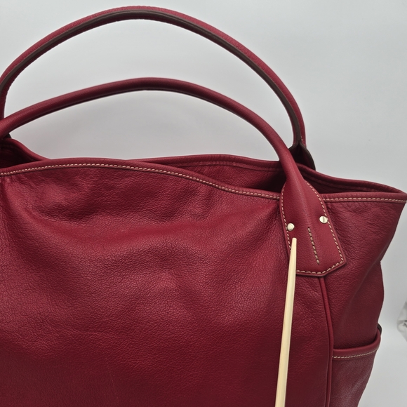 Dooney & Bourke Kristen Red Leather Tote Bag - Picture 7 of 16